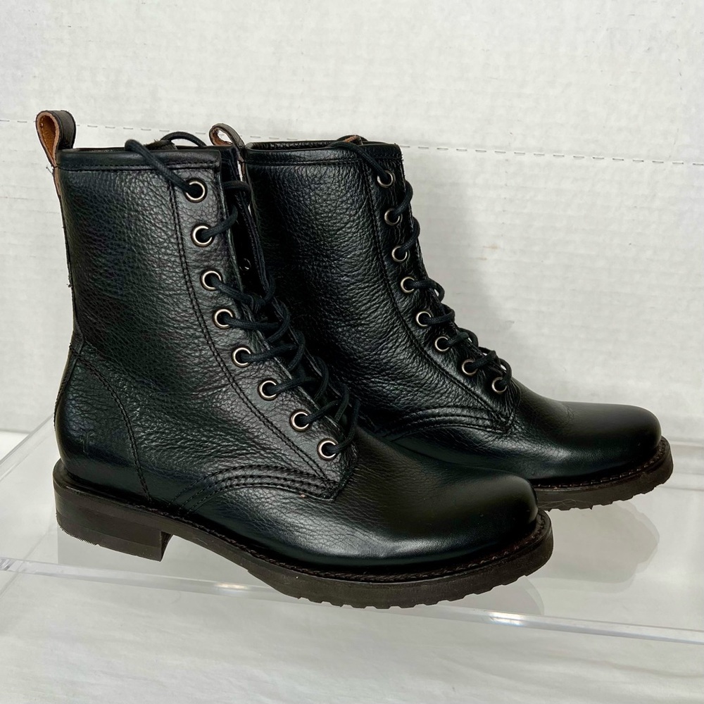 Frye Veronica Flex Combat Boot, Black/Cubana, Women’s 6.5, NWOB